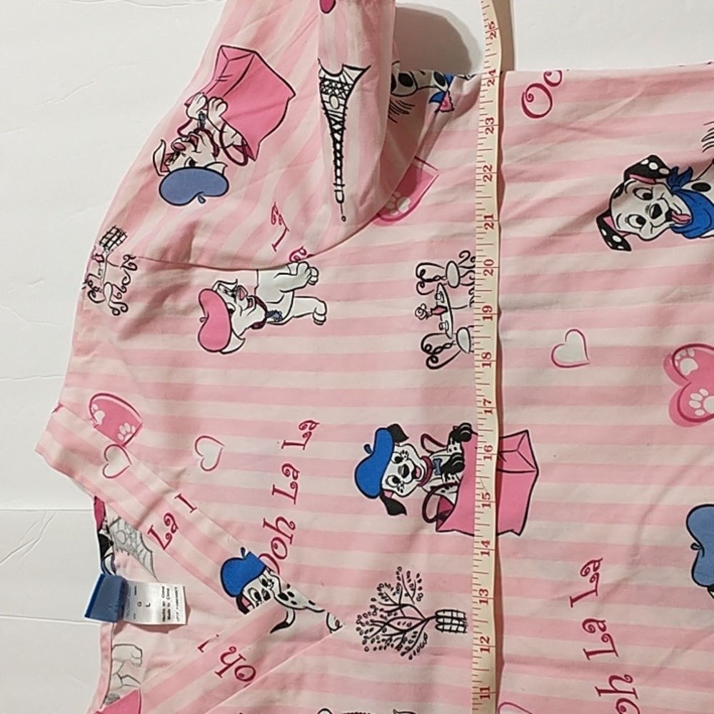 DISNEY 101 DALMATIANS/ "OOH LA LA" NURSE SCRUB Size LARGE - Picture 4 of 7